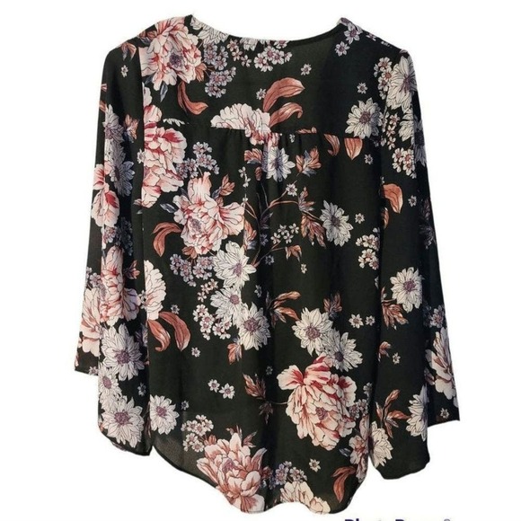 AByer Dress Blouse High Low Boho Deep V Neck Formal Blouse - Picture 4 of 7